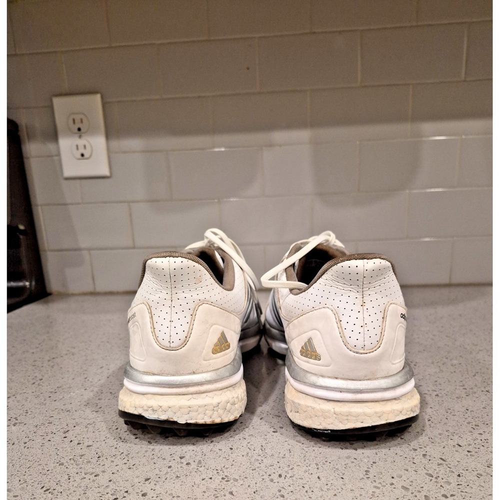 Adidas Adipower ultra Boost 2 Golf Shoe Spikes Size 10 Men White Leather - Picture 3 of 10
